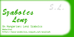 szabolcs lenz business card